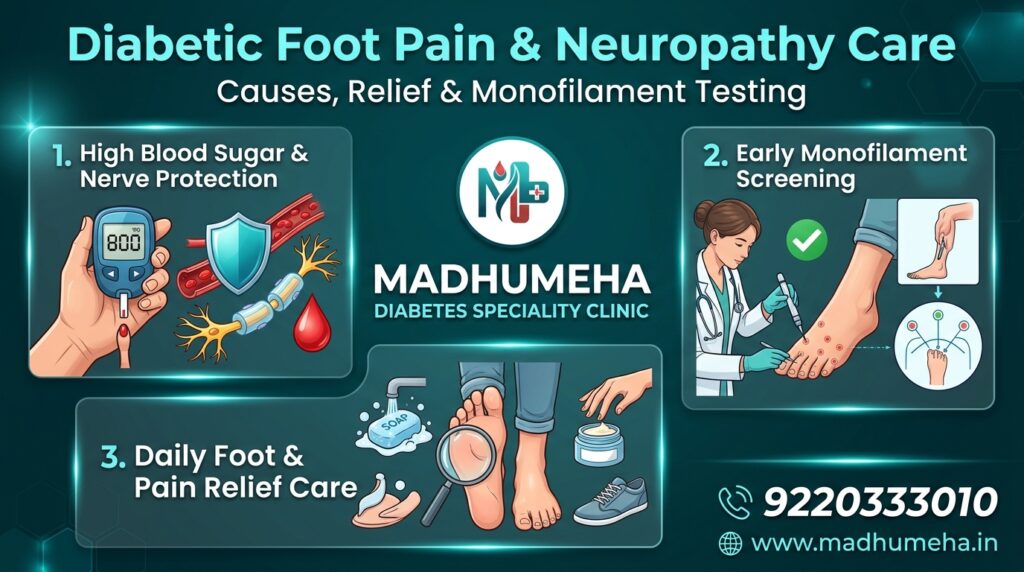 Diabetic Foot Pain: Causes, Relief Strategies, and Monofilament Testing