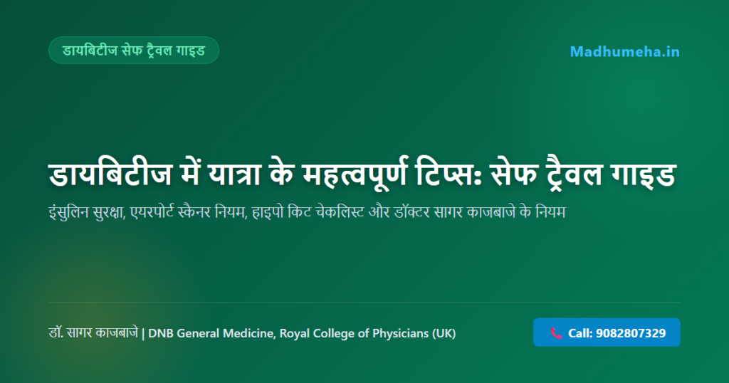 डायबिटीज में यात्रा के महत्वपूर्ण टिप्स: सेफ ट्रैवल गाइड